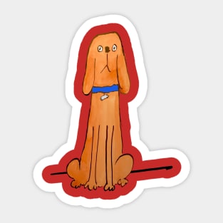Dozy dog Sticker
